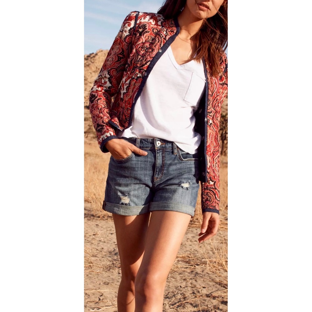W1 Pikro Letterpress Anthropolgie Slim Boyfriend Denim Shorts Women Size 26